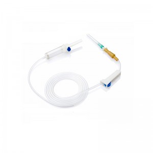 Regulador de caudal de tubo Bureta IV Wing Spike con Luer Lock Set de infusión pediátrica desechable médico