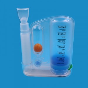 Suministro médico Dispositivo de ejercicio pulmonar Espirómetro respiratorio de una bola