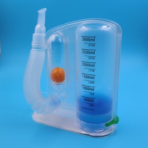 Ekipman Medikal Poumon Egzèsis Aparèy Respiratwa One Ball Spirometer