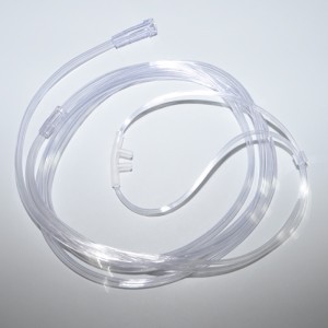 CE ISO တစ်ခါသုံး ဆေးဘက်ဆိုင်ရာ နှာခေါင်းအောက်ဆီဂျင် Cannula Tube Catheter