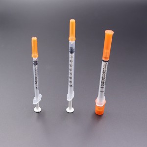 Jeringuilla de insulina de seguridad retráctil desechable de gran oferta con aguja