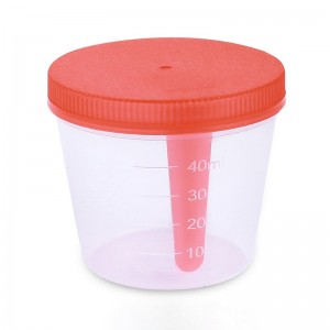 30ml 40ml 60ml 100ml 120ml Recipiente médico desbotable para mostras ou vaso de mostra de urina
