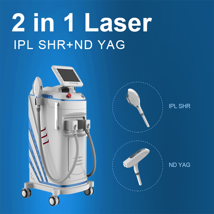 آلة Ipl Shr Skin Rejuvenation ND YAG تتعامل مع آلة إزالة الوشم