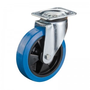 Swivel Heavy Duty Blue Elastic Wheel Castor
