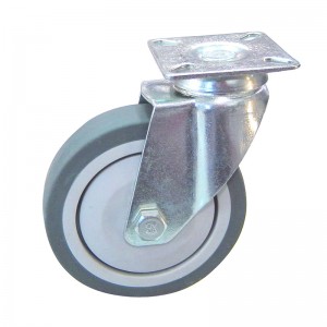 Buy Castor Wheel Replacement Supplier –  Swivel TPR Castor with Plate – Techin