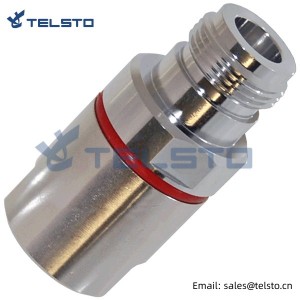 N konektor Female kanggo 1/2″ kabel RF fleksibel