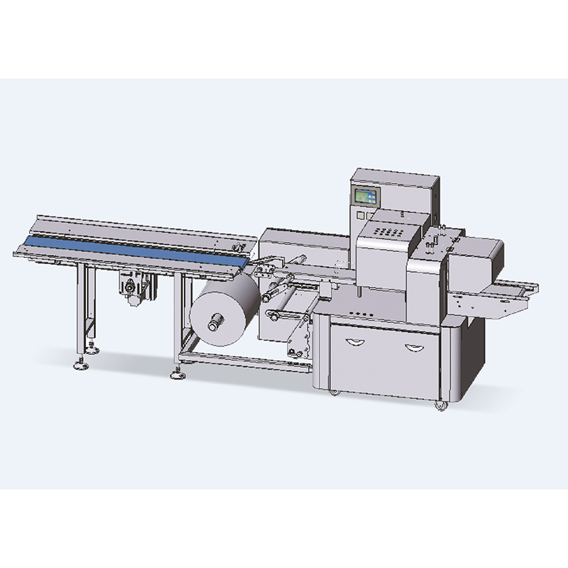 Machine d'emballage d'oreillers Flow Wrapper TMZP3000S (servocommande, type de film inférieur)