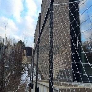 Balustrde and railing protection stainless steel wire rope mesh net