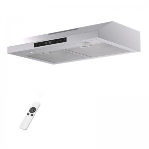 នៅក្រោម Cabinet Range Hood 30-Inch, Convertible Vent Out ឬ Ductless Slim Fan Fan 36"/24" 600 CFM Powful Kitchen Vent Hood