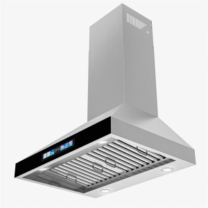 36-Inch Wall-Mount Convertible Chimney-Style Pyramidal Range Hood 30-Inch May 4-Speed ​​Exhaust Fan, Stainless Steel 24-Inch