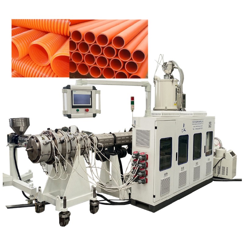 Plastikinio HDPE PE PP MPP elektros vamzdžio vandens tiekimo žarnos vamzdžio vamzdžio ekstruderio gamybos mašina