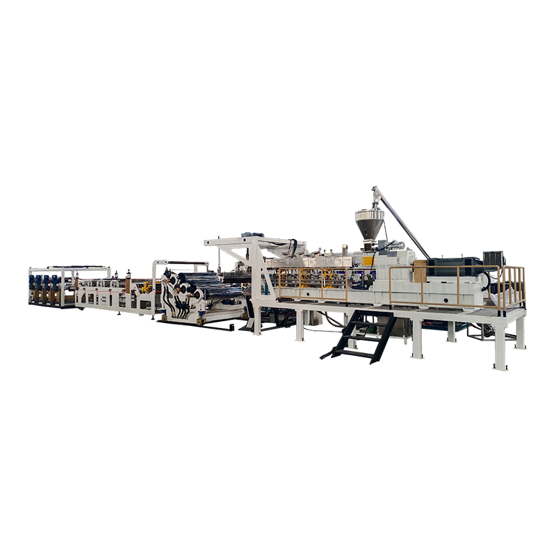 China HH65/38 parallel screw extruder PET PP Sheet Extruder Machine Plastic Sheet Making Machine PP PS Sheet Extrusion Line