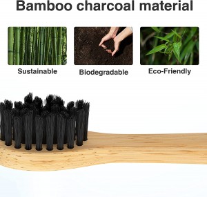 Compostable Electric Replacement Toothbrush Heads With Bamboo charcoal bristles For Philips