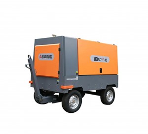 Kaishan Trailer Portable Diesel Screw Air Compressor with two wheels