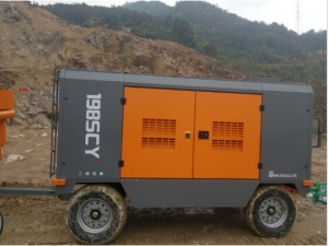 Diesel skruetype bærbar luftkompressor til minedrift