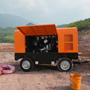 KSCY580-17 dieselmotor bærbar skrueluftkompressor