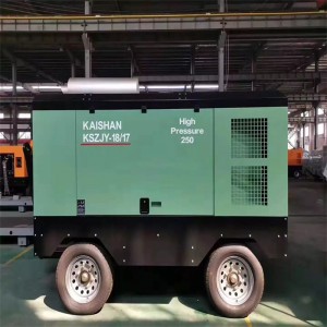 Čína vyrába skrutkový vzduchový kompresor s naftovým motorom pre banské/vodné vrtné súpravy