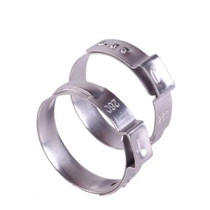 Stainless steel 304 Stepless 1-Ear Clamp