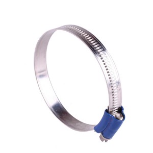 The Color British Type Housing Hose Clamp with blue head for Automotive