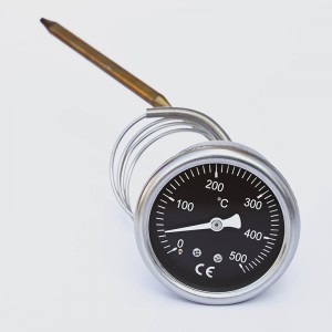0-500 Degree Stainless Steel Capillary Thermometer