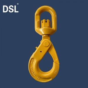 Good Wholesale Vendors Clevis Slip Sling Hook With Latch - SL-H1030 5.3T G80 European Type Hot Dip Forging Crane Swivel Self-locking Hook – Shenli Rigging