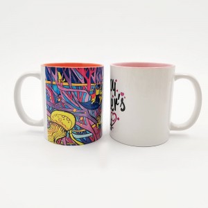 ThinkSub Wholesale Personalized Custom Sublimation Blanks Coated heat Transfer Two-Tone Color Coffee Mugs