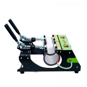 Double Station PneuMatic Label Heat Press Digital Control Box ho an'ny Combo Heat Press Machine 11oz Mug Machine