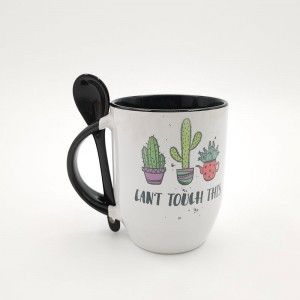 Personalizirana šalica za šalicu za kavu od 11oz Sublimation Ceramic Travel Color Spoon