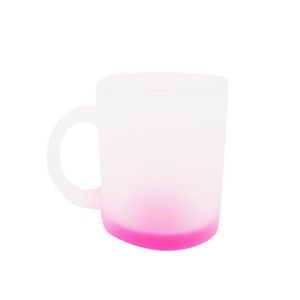 Sublimation Blank 11oz Frosted Glass Beer Cup nwere iko mmanya ala ala