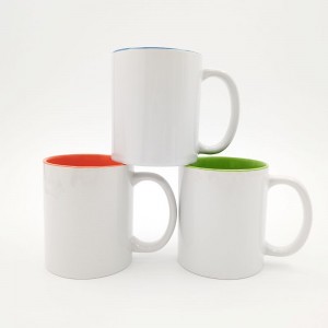 ThinkSub Wholesale Personalized Custom Sublimation Blanks Giputos nga Heat Transfer Two-Tone Color Coffee Mugs