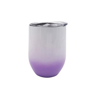 12oz/360ml Sublimation Stainless Steel Stemless Cup with Lid (Gradient Color)