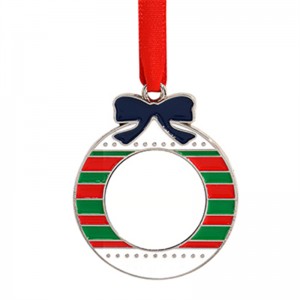 Personalizirani ispis fotografija Dekoracija božićnog drvca Prazni metalni ukrasi Sublimacijski božićni dar
