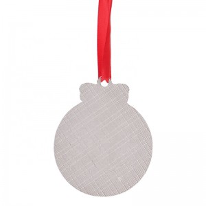 Personalisierter Fotodruck Weihnachtsbaum Dekoration Blanko Metall Ornamente Sublimation Weihnachtsgeschenk