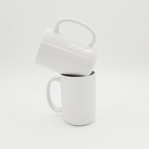 Sublimation Blanks អ្នកផ្គត់ផ្គង់លក់ដុំ 15oz White Coated Porcelain Custom Sublimation Ceramic Coffee Mugs