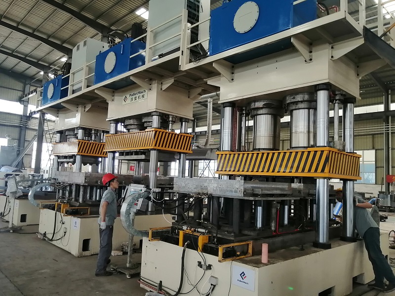 Mexican customer ordered compressed pallet machines