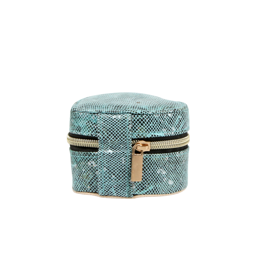 Ocean Blue Lizards J/M80010G Jewelry Box, Jewelry Organizer Case, Heart Shape Portable Jewelry Box