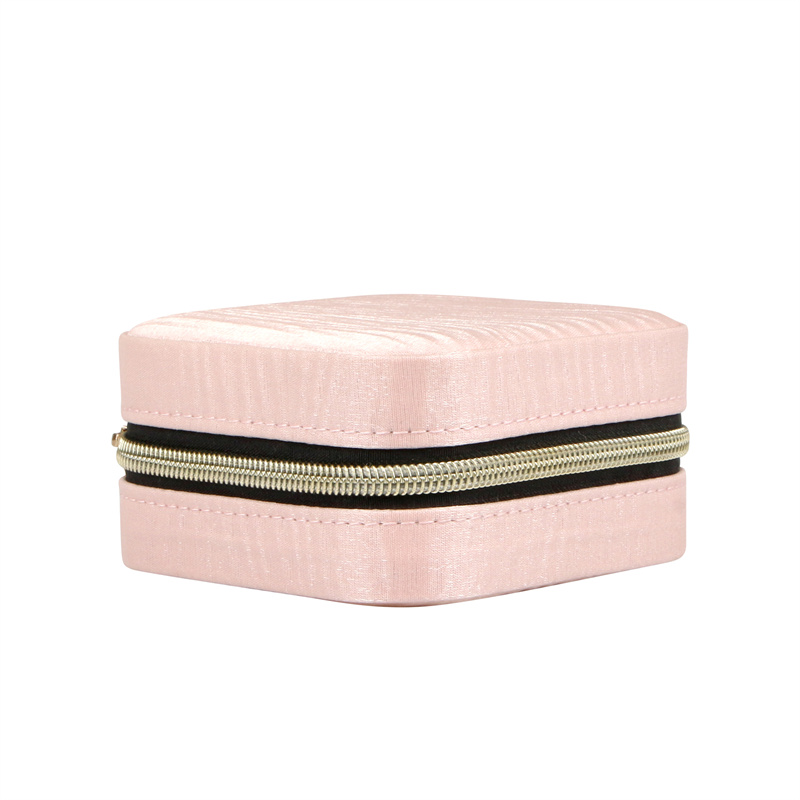 Pink Wrinkle J/M80030G Jewelry Box, Mini Jewelry Organizer Case