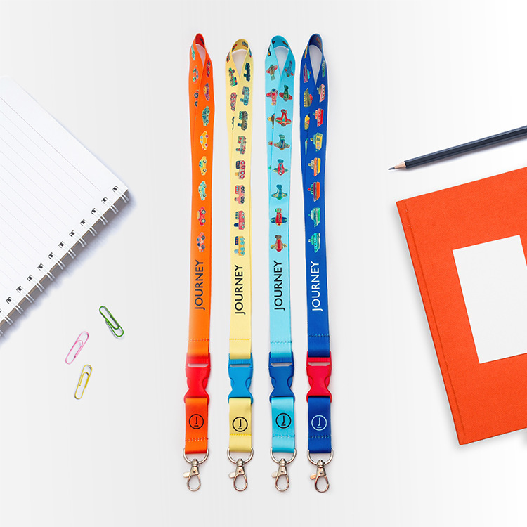 Polyester Custom Sublimated Side Release Buckle Lanyard