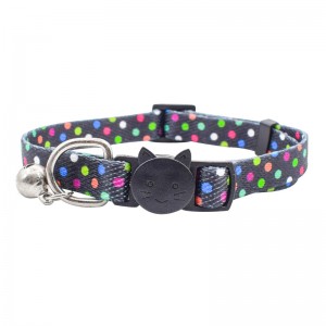 Cat Collar Breakaway na may Cute Bow Tie at Bell Personalized Cute Pattern