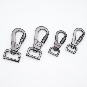 Locking Carabiner Clip mei Swivel Ring