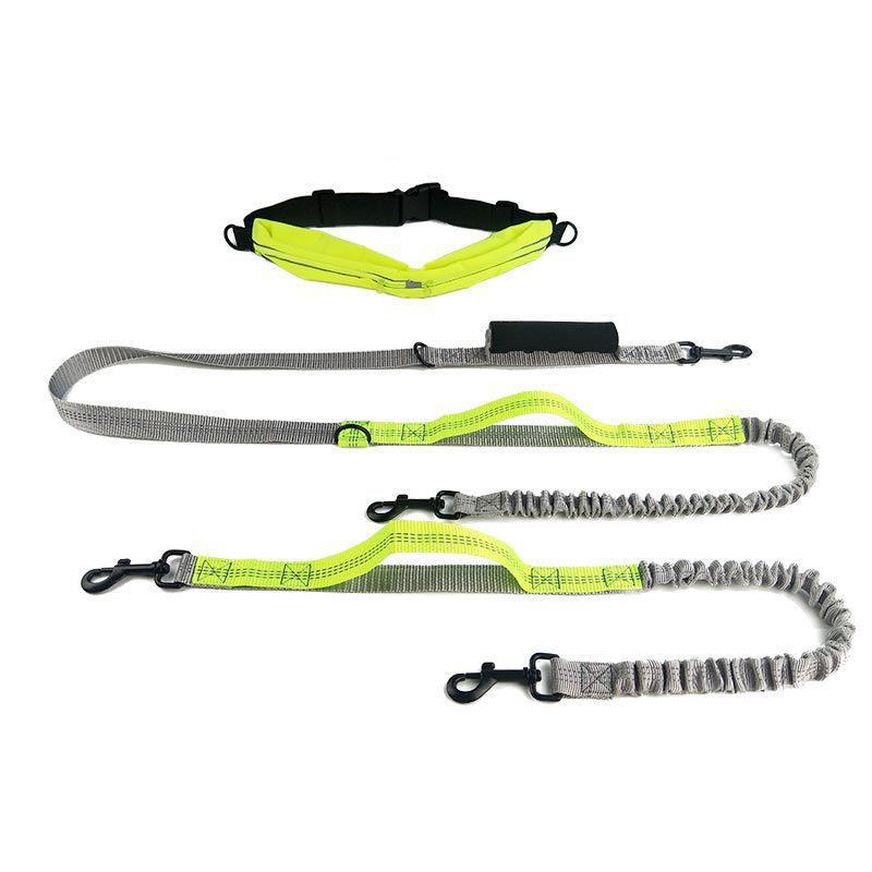 Hands Free Dog Running Leash with Adjustable Waist Belt