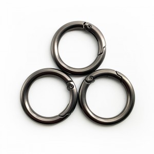 Hege kwaliteit sinklegering rûn iepen O-ring Spring Ring Key Spring Ring Gesp