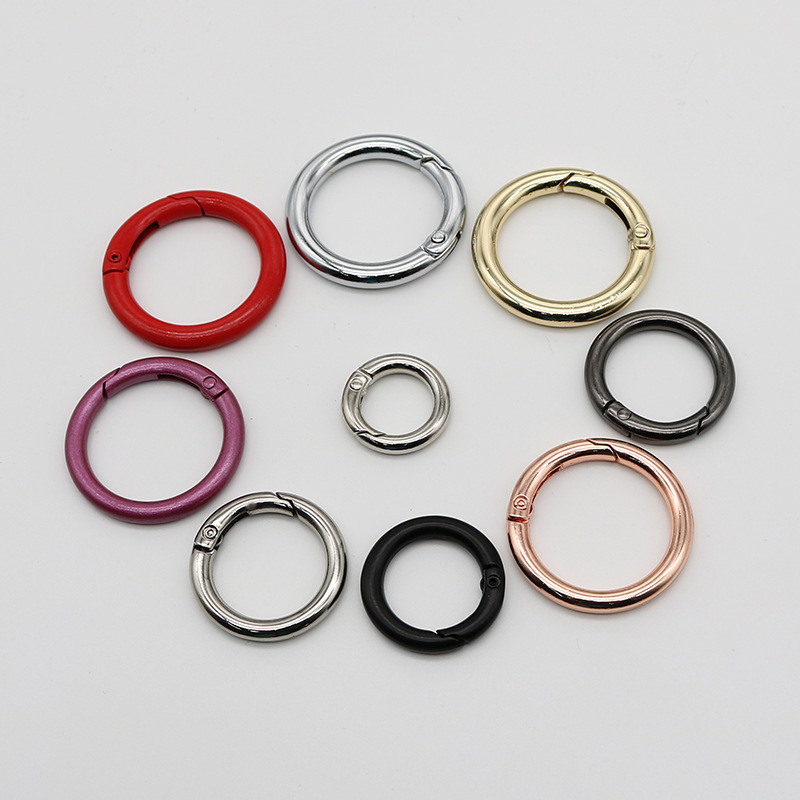 Zinc Alloy Round O Ring Spring Ring Buckles