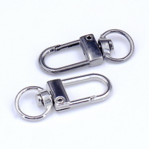 Gantungan Kunci Beg Tangan Berkualiti Gancu Loket Custom 10mm Aloi Zink Pusing Cangkuk Snap