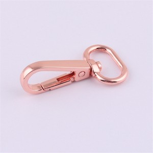 Top Quality Rose Gold Handbag Buckle Custom Sadaya Ukuran 15mm20mm25mm Zinc Alloy Swivel Snap Hook