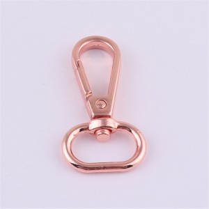 Top Quality Rose Gold Handbag Buckle Custom All Size 15mm20mm25mm Zinc Alloy Swivel Snap Hook