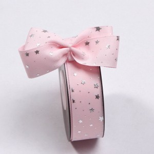 Polyester Grosgrain ຂອງປະທານແຫ່ງ Ribbons ດາວ