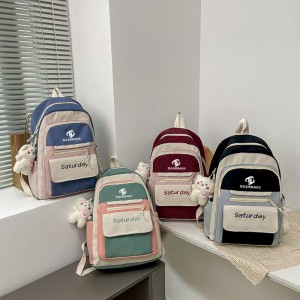 Nouveau sac à dos étudiant femme version coréenne de la lettre de tendance sac d'école japonais sac à dos d'ordinateur de voyage en plein air