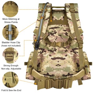 Beg galas taktikal boleh tanggal berkapasiti besar Beg galas tentera