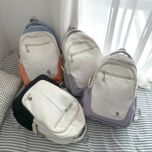 Schoolbag аял жаңы чоң кубаттуулугу кенже орто мектеп рюкзак эркек жарык күнү системасы жөнөкөй мода порт стилиндеги рюкзак